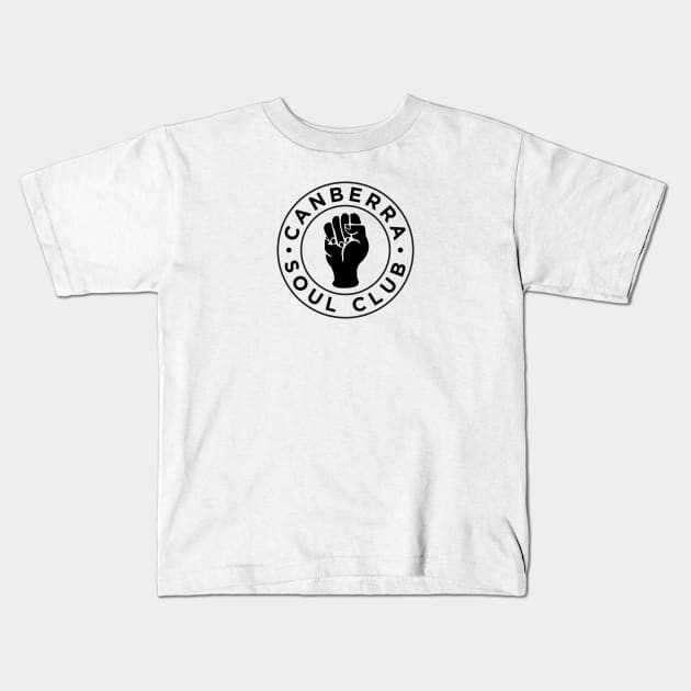 Canberra Soul Club (dark) Kids T-Shirt by modernistdesign